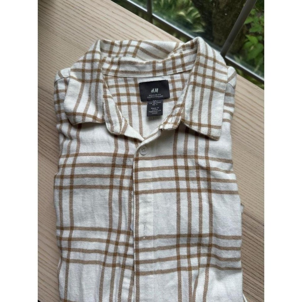 H&M Shirt‎ Mens XLRegular Fit Plaid Button Down Long Sleeve Flannel layering